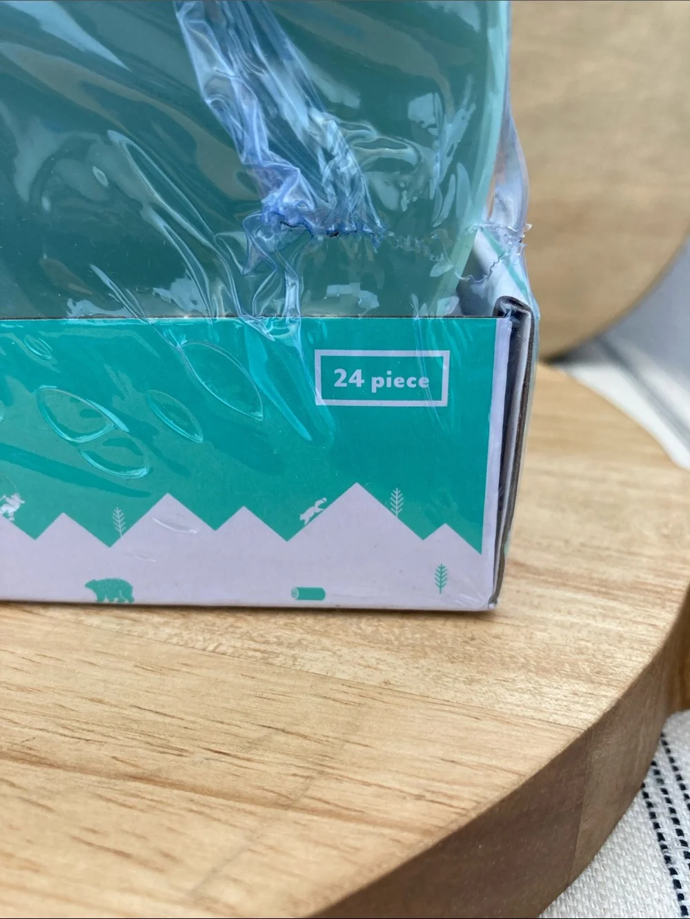 SALE! 50% Off NWT Pillowfort Aqua Mint Dinnerware Set - Green 24 Pieces